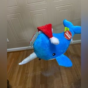 - Snug Arooz  Whale Clinker And With Squeaker Ans Santa’s Hat 15”